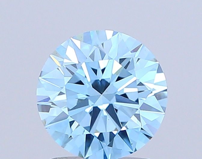 Loose Diamond - ROUND 1.23ct Fancy Vivid Blue VS1: Loose Diamond - ROUND 1.23ct Fancy Vivid Blue VS1 Source: This is a real non-mined Diamond that has been grown in a lab Shape: ROUND Carats: 1.23 Color: Fancy Vivid Blue Certification: NONE Video: