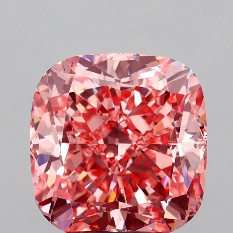 Loose Diamond - CUSHION MODIFIED 3.04ct Fancy Vivid Pink SI1: Loose Diamond - CUSHION MODIFIED 3.04ct Fancy Vivid Pink SI1 Source: This is a real non-mined Diamond that has been grown in a lab Shape: CUSHION MODIFIED Carats: 3.04 Color: Fancy Vivid Pink Certific