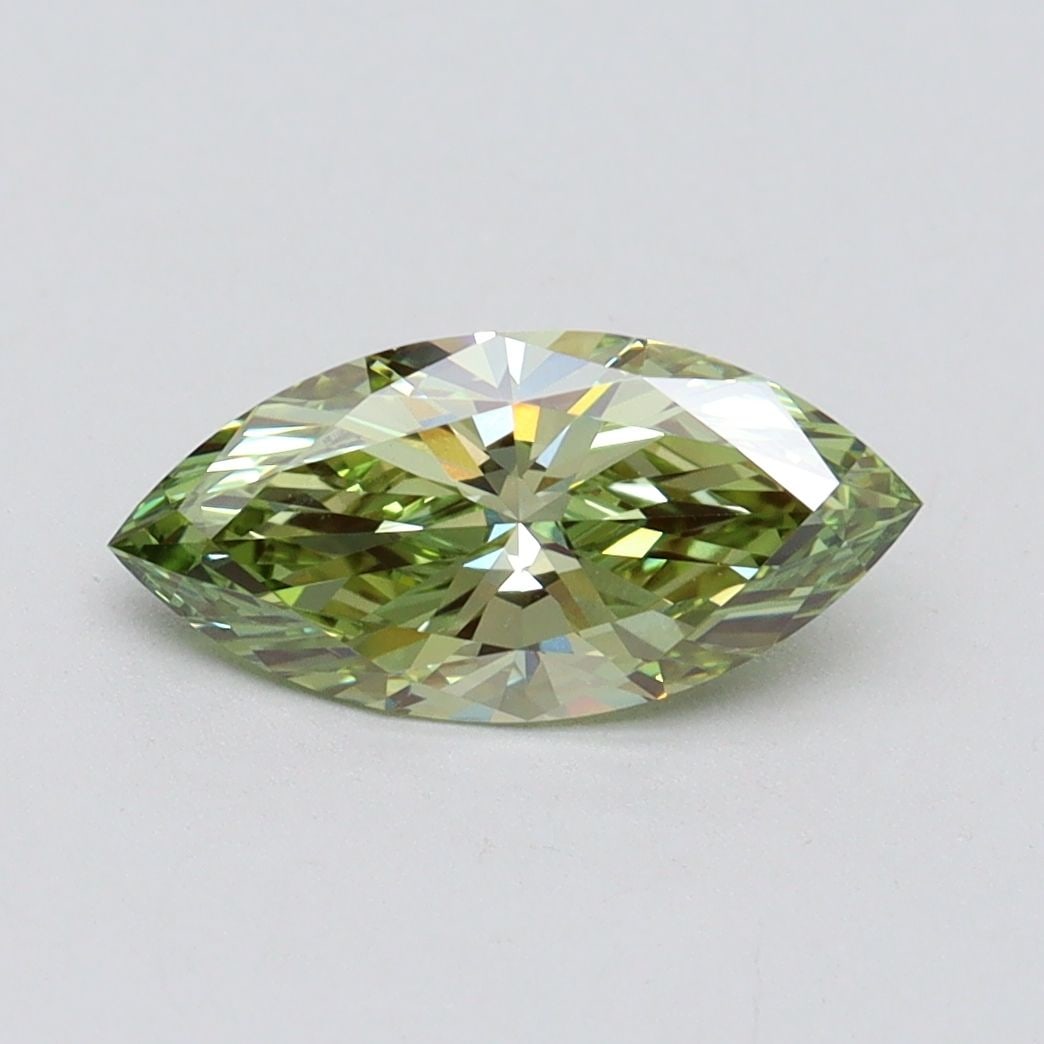 Loose Diamond - MARQUISE 1.06ct Fancy Vivid Green VVS2: Loose Diamond - MARQUISE 1.06ct Fancy Vivid Green VVS2 Source: This is a real non-mined Diamond that has been grown in a lab Shape: MARQUISE Carats: 1.06 Color: Fancy Vivid Green Certification: IGI Vi