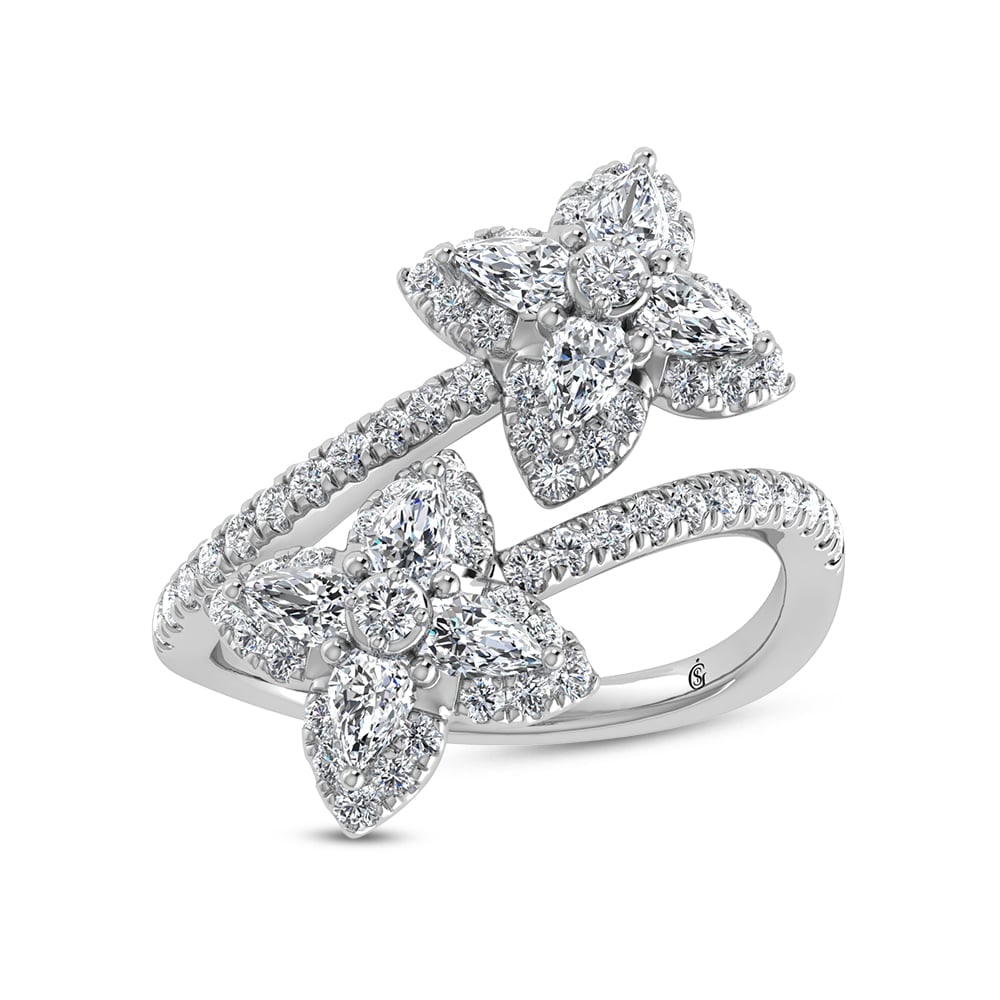 14K White Gold Diamond 1 3/8 Ct.Tw. Fashion Ring (1 of 4)