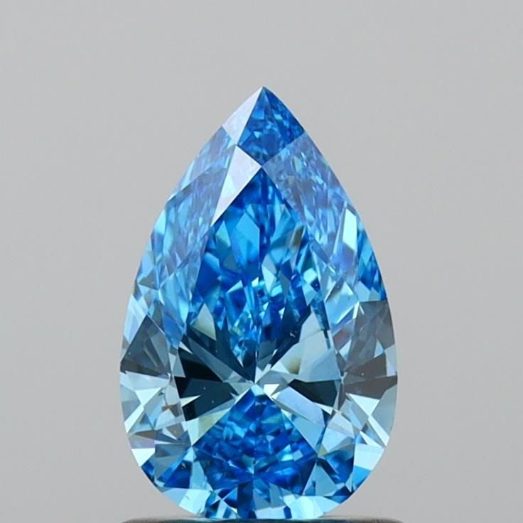 Loose Diamond - PEAR 0.9ct Fancy Vivid Blue VS1: Loose Diamond - PEAR 0.9ct Fancy Vivid Blue VS1 Source: This is a real non-mined Diamond that has been grown in a lab Shape: PEAR Carats: 0.9 Color: Fancy Vivid Blue Certification: IGI Video: Video