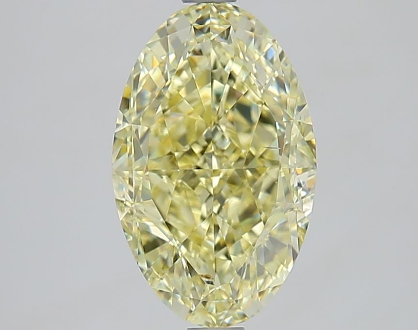 Loose Diamond - OVAL 2.91ct Fancy Light Yellow VS2: Loose Diamond - OVAL 2.91ct Fancy Light Yellow VS2 Source: Natural Shape: OVAL Carats: 2.91 Color: Fancy Light Yellow Certification: GIA Video: