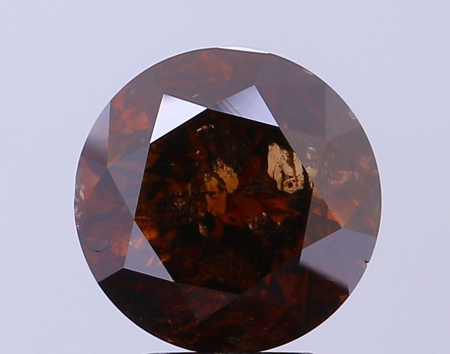 Loose Diamond - ROUND 4.03ct Fancy Dark Brown I2: Loose Diamond - ROUND 4.03ct Fancy Dark Brown I2 Source: Natural Shape: ROUND Carats: 4.03 Color: Fancy Dark Brown Certification: NONE Video: