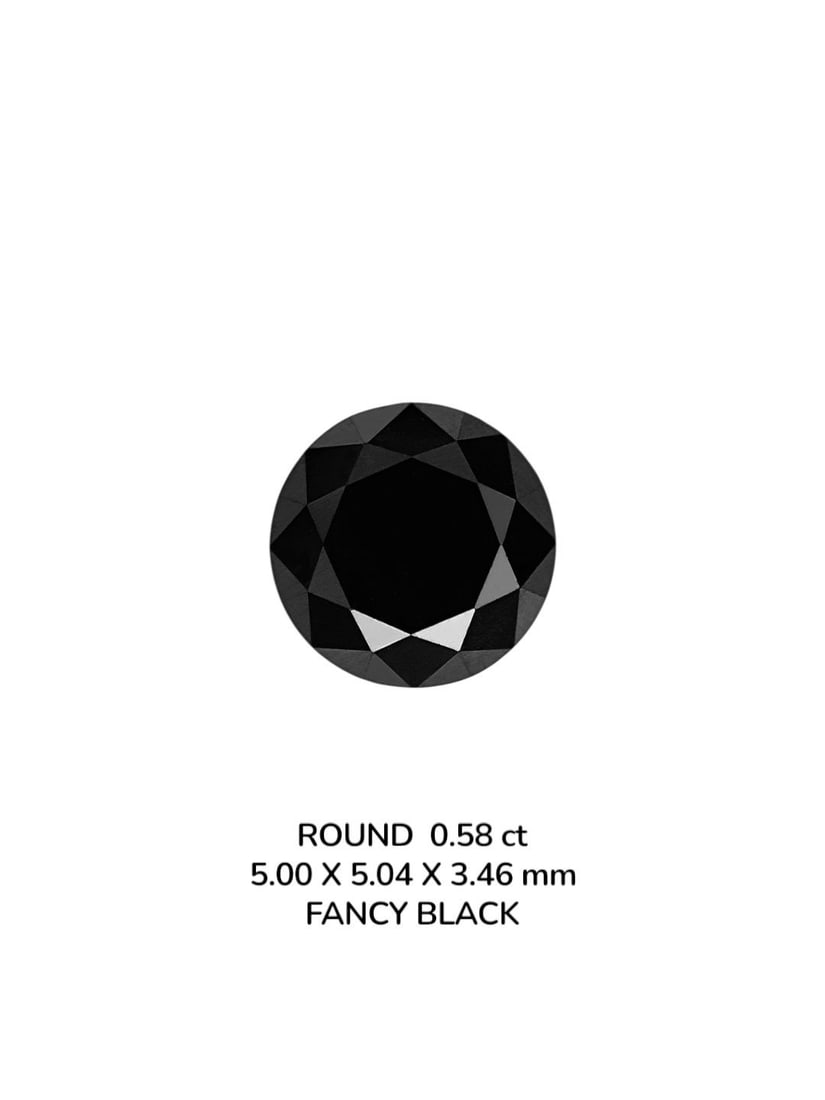Loose Diamond - ROUND 0.58ct Fancy Black VVS2 (1 of 1)