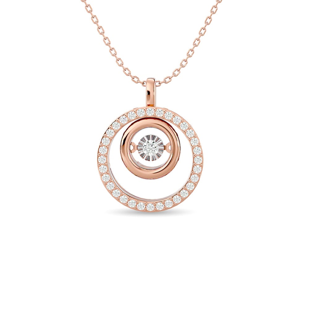 Diamond 1/4 Ct.tw Fashion Pendant in 14K Rose Gold: Diamond 1/4 Ct.tw Fashion Pendant in 14K Rose Gold 14k Rose Gold Stone Color: G-h Stone Clarity: I1 Unless otherwise specified, pendants that include a chain are paired with our standard 18-inch lengt