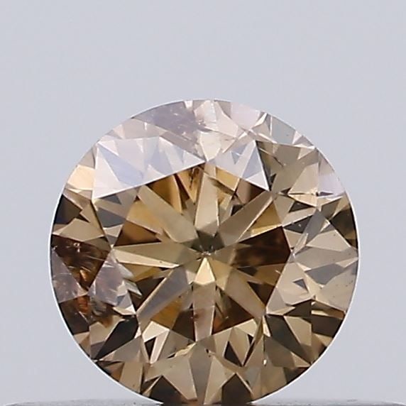 Loose Diamond - ROUND 0.35ct Fancy Light Brown I2: Loose Diamond - ROUND 0.35ct Fancy Light Brown I2 Source: Natural Shape: ROUND Carats: 0.35 Color: Fancy Light Brown Certification: NONE Video: