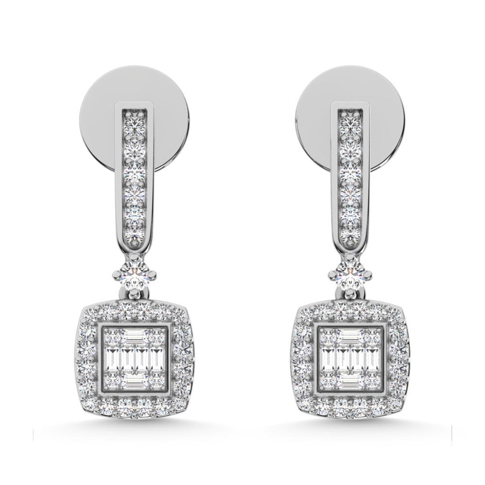 14K Rose Gold Diamond 1/2 Ct.Tw. Fashion Earrings: 14K Rose Gold Diamond 1/2 Ct.Tw. Fashion Earrings 14k White Gold Stone Color: G-h Stone Clarity: Si This item may take 2-5 weeks for shipping. The Diamond Depot Guarantee: All items in this auction ar