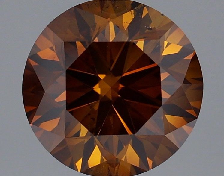Loose Diamond - ROUND 1.04ct Fancy Dark Orangey Brown SI2: Loose Diamond - ROUND 1.04ct Fancy Dark Orangey Brown SI2 Source: Natural Shape: ROUND Carats: 1.04 Color: Fancy Dark Orangey Brown Certification: GIA Video: