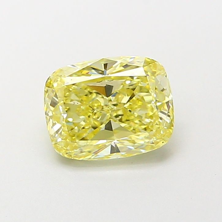 Loose Diamond - CUSHION MODIFIED 1.04ct Fancy Intense Yellow VS1: Loose Diamond - CUSHION MODIFIED 1.04ct Fancy Intense Yellow VS1 Source: This is a real non-mined Diamond that has been grown in a lab Shape: CUSHION MODIFIED Carats: 1.04 Color: Fancy Intense