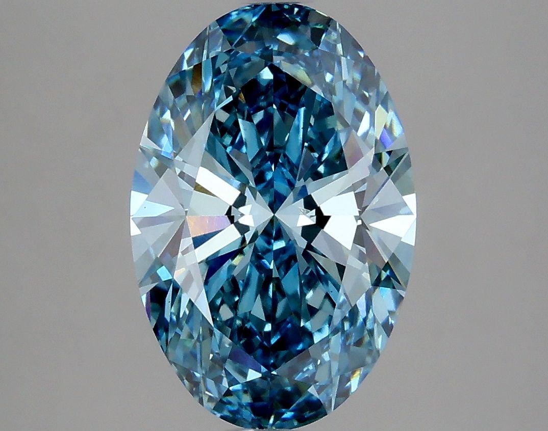 Loose Diamond - OVAL 3.38ct Fancy Vivid Blue VS1: Loose Diamond - OVAL 3.38ct Fancy Vivid Blue VS1 Source: This is a real non-mined Diamond that has been grown in a lab Shape: OVAL Carats: 3.38 Color: Fancy Vivid Blue Certification: IGI Video: