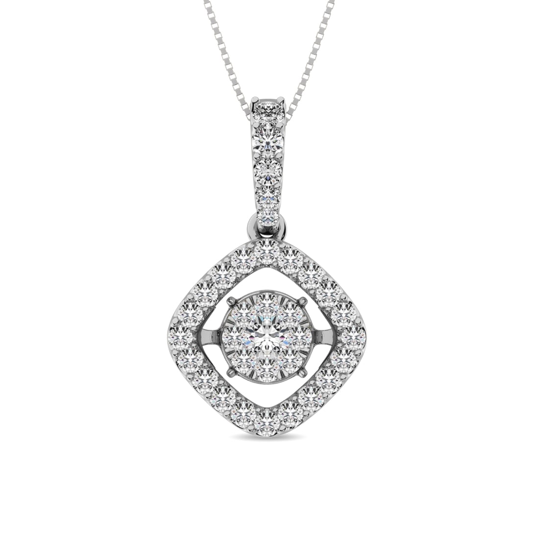 Diamond 1 Ct.Tw. Shimmering Pendant in 14K White Gold (1 of 3)