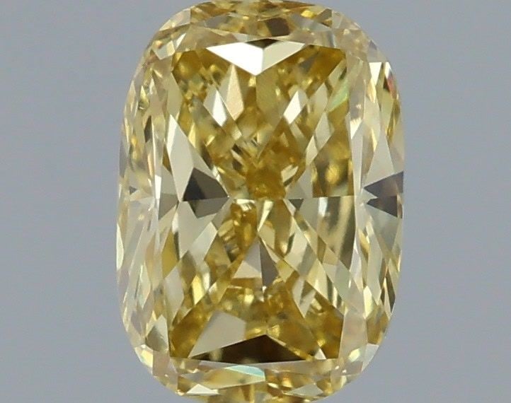 Loose Diamond - CUSHION MODIFIED 1.0ct Fancy Intense Yellow VS1: Loose Diamond - CUSHION MODIFIED 1.0ct Fancy Intense Yellow VS1 Source: This is a real non-mined Diamond that has been grown in a lab Shape: CUSHION MODIFIED Carats: 1.0 Color: Fancy Intense Yellow