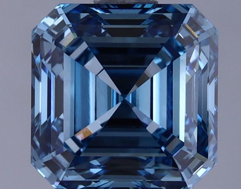 Loose Diamond - ASSCHER 2.01ct Fancy Vivid Blue VS1 (1 of 1)