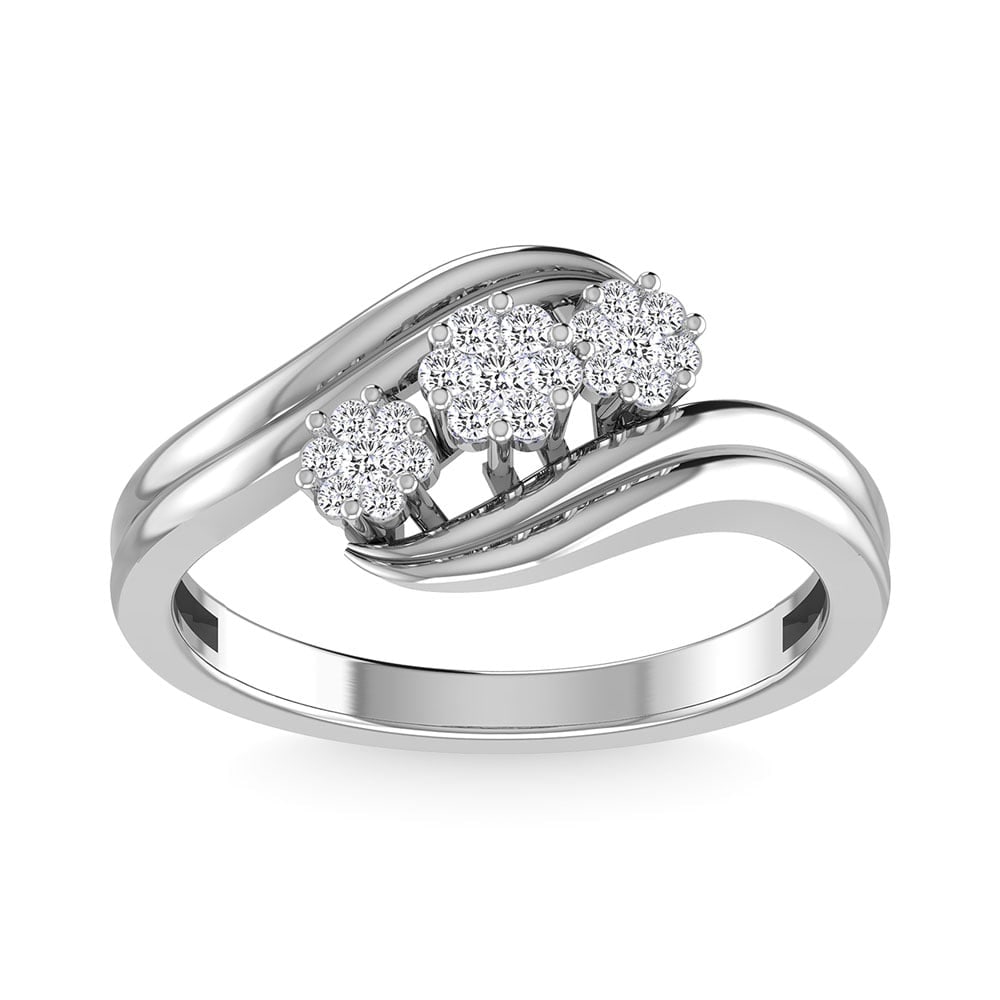 Diamond 1/5 Ct.Tw. Promise Ring in 10K White Gold: Diamond 1/5 Ct.Tw. Promise Ring in 10K White Gold 10k White Gold Stone Color: G-h Stone Clarity: I2 Each ring is presented in standard size 6.5. Complimentary resizing is available between sizes 510