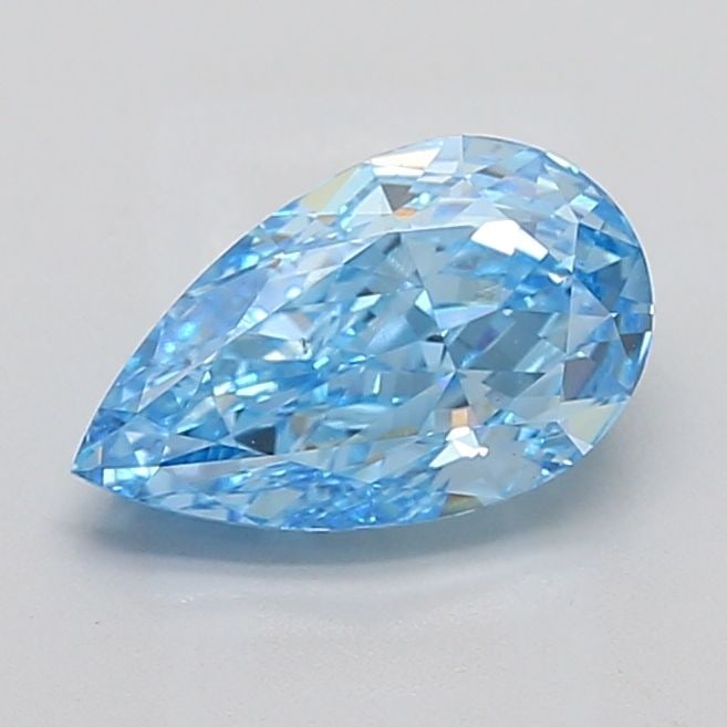 Loose Diamond - PEAR 3.02ct Fancy Vivid Blue VS1: Loose Diamond - PEAR 3.02ct Fancy Vivid Blue VS1 Source: This is a real non-mined Diamond that has been grown in a lab Shape: PEAR Carats: 3.02 Color: Fancy Vivid Blue Certification: IGI Video: