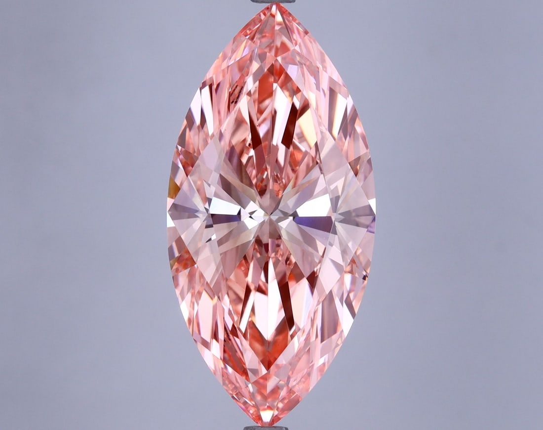 Loose Diamond - MARQUISE 7.0ct Fancy Vivid Pink VS1: Loose Diamond - MARQUISE 7.0ct Fancy Vivid Pink VS1 Source: This is a real non-mined Diamond that has been grown in a lab Shape: MARQUISE Carats: 7.0 Color: Fancy Vivid Pink Certification: IGI