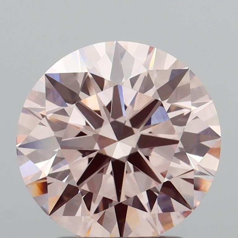 Ideal Loose Diamond - ROUND 2.12ct Fancy Brownish Pink VS1: Ideal Loose Diamond - ROUND 2.12ct Fancy Brownish Pink VS1 Source: This is a real non-mined Diamond that has been grown in a lab Shape: ROUND Carats: 2.12 Color: Fancy Brownish Pink Certification: IGI