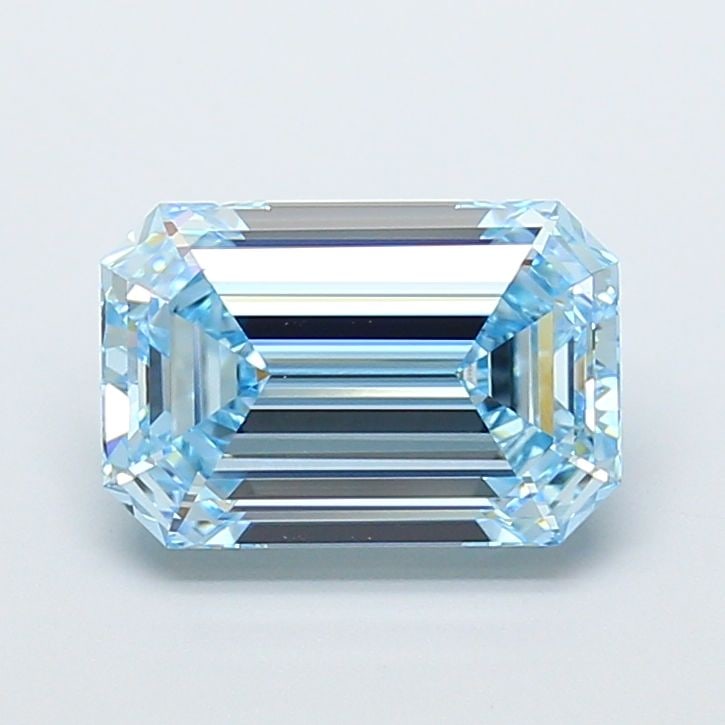Loose Diamond - EMERALD 4.52ct Fancy Intense Blue VVS2: Loose Diamond - EMERALD 4.52ct Fancy Intense Blue VVS2 Source: This is a real non-mined Diamond that has been grown in a lab Shape: EMERALD Carats: 4.52 Color: Fancy Intense Blue Certification: IGI Vi