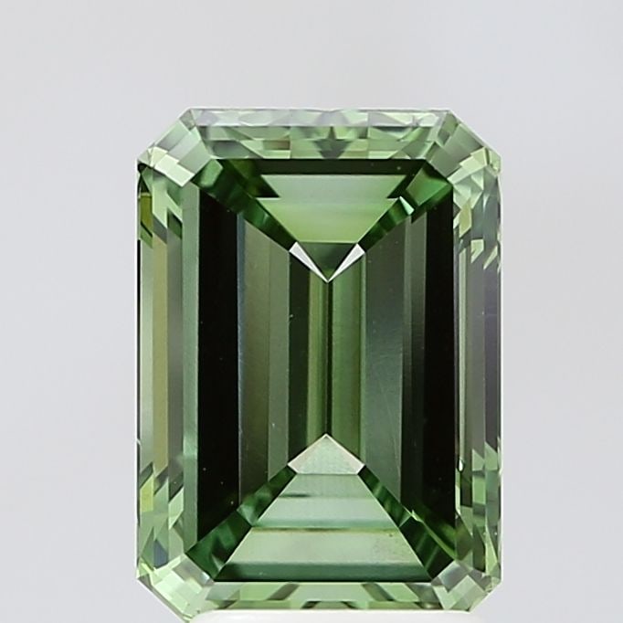 Loose Diamond - EMERALD 3.0ct Fancy Vivid Green VS1 (1 of 1)