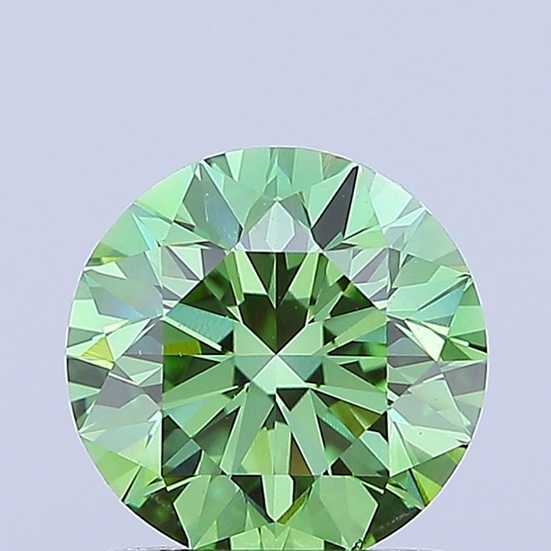 Loose Diamond - ROUND 1.49ct Fancy Vivid Green VS2: Loose Diamond - ROUND 1.49ct Fancy Vivid Green VS2 Source: This is a real non-mined Diamond that has been grown in a lab Shape: ROUND Carats: 1.49 Color: Fancy Vivid Green Certification: IGI Video: