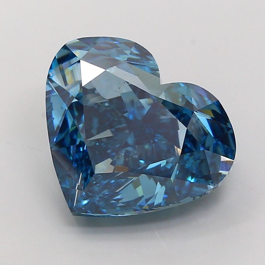 Loose Diamond - HEART 10.06ct Fancy Vivid Blue VS1: Loose Diamond - HEART 10.06ct Fancy Vivid Blue VS1 Source: This is a real non-mined Diamond that has been grown in a lab Shape: HEART Carats: 10.06 Color: Fancy Vivid Blue Certification: IGI Video: