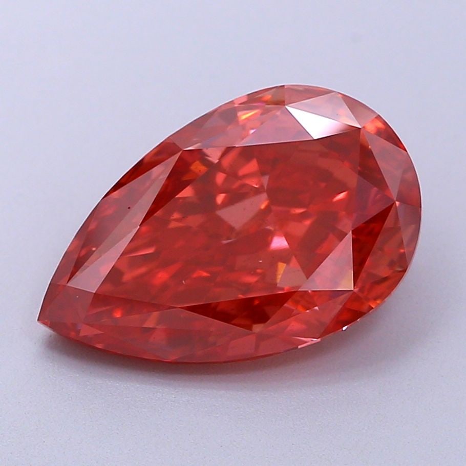 Loose Diamond - PEAR 4.45ct Fancy Vivid Red VS2: Loose Diamond - PEAR 4.45ct Fancy Vivid Red VS2 Source: This is a real non-mined Diamond that has been grown in a lab Shape: PEAR Carats: 4.45 Color: Fancy Vivid Red Certification: IGI Video:
