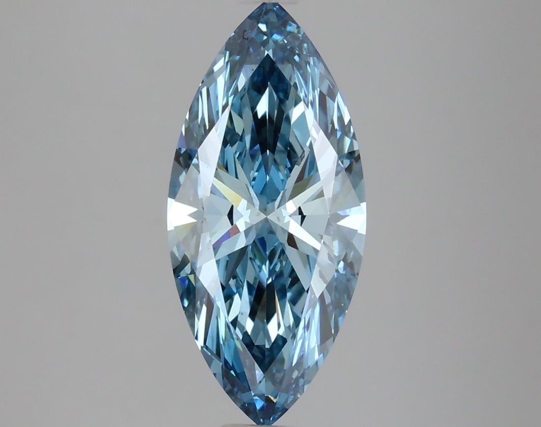 Loose Diamond - MARQUISE 2.55ct Fancy Vivid Blue VS2: Loose Diamond - MARQUISE 2.55ct Fancy Vivid Blue VS2 Source: This is a real non-mined Diamond that has been grown in a lab Shape: MARQUISE Carats: 2.55 Color: Fancy Vivid Blue Certification: IGI