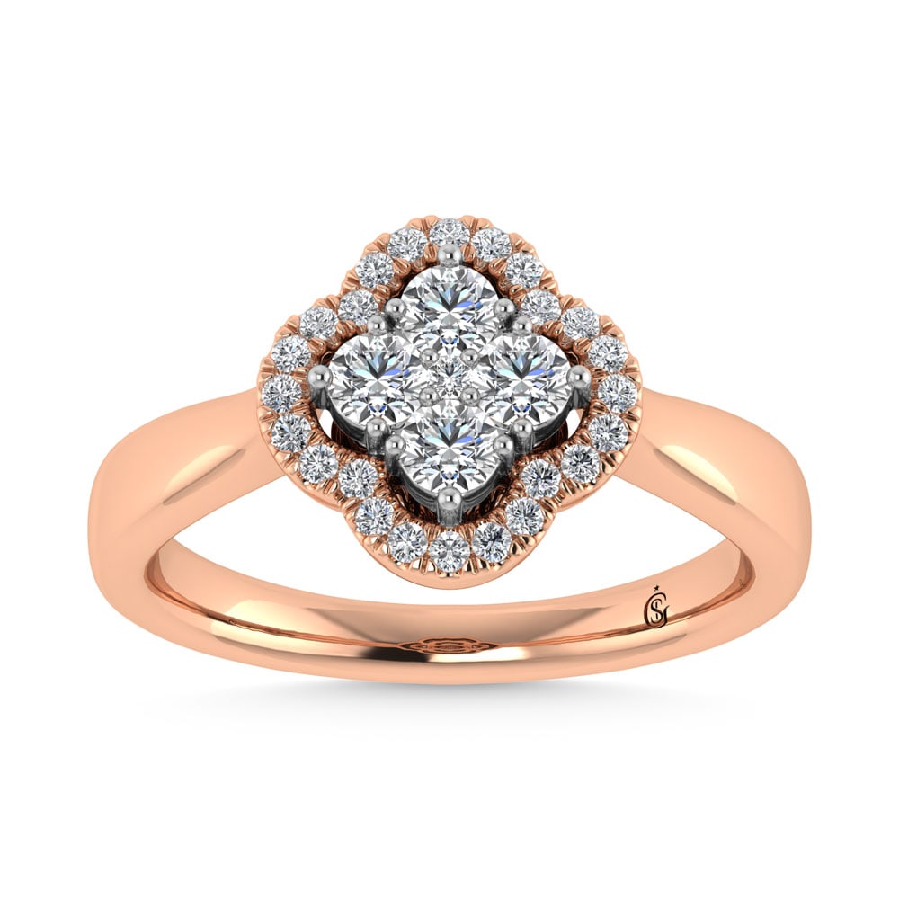 14K Rose Gold 1/2 Ct.Tw. Diamond Fashion Ring (1 of 4)