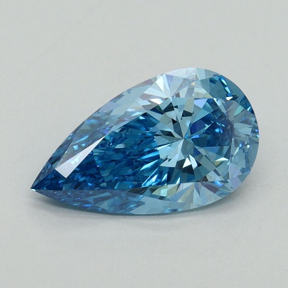 Loose Diamond - PEAR 1.53ct Fancy Vivid Blue VS2: Loose Diamond - PEAR 1.53ct Fancy Vivid Blue VS2 Source: This is a real non-mined Diamond that has been grown in a lab Shape: PEAR Carats: 1.53 Color: Fancy Vivid Blue Certification: IGI Video: