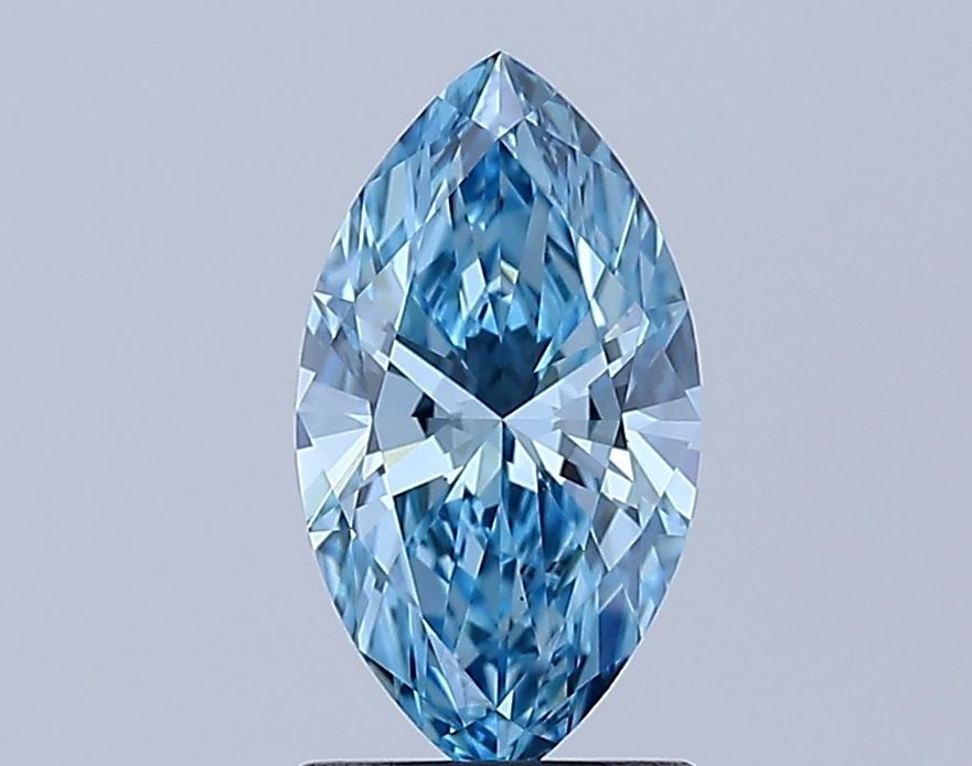 Loose Diamond - MARQUISE 1.13ct Fancy Vivid Blue VS1: Loose Diamond - MARQUISE 1.13ct Fancy Vivid Blue VS1 Source: This is a real non-mined Diamond that has been grown in a lab Shape: MARQUISE Carats: 1.13 Color: Fancy Vivid Blue Certification: IGI Video