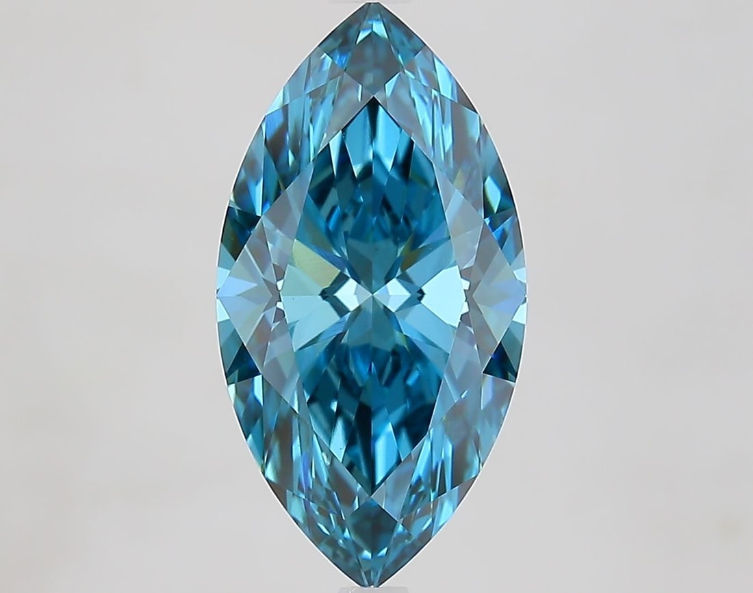 Loose Diamond - MARQUISE 3.59ct Fancy Vivid Blue VS1: Loose Diamond - MARQUISE 3.59ct Fancy Vivid Blue VS1 Source: This is a real non-mined Diamond that has been grown in a lab Shape: MARQUISE Carats: 3.59 Color: Fancy Vivid Blue Certification: IGI Video