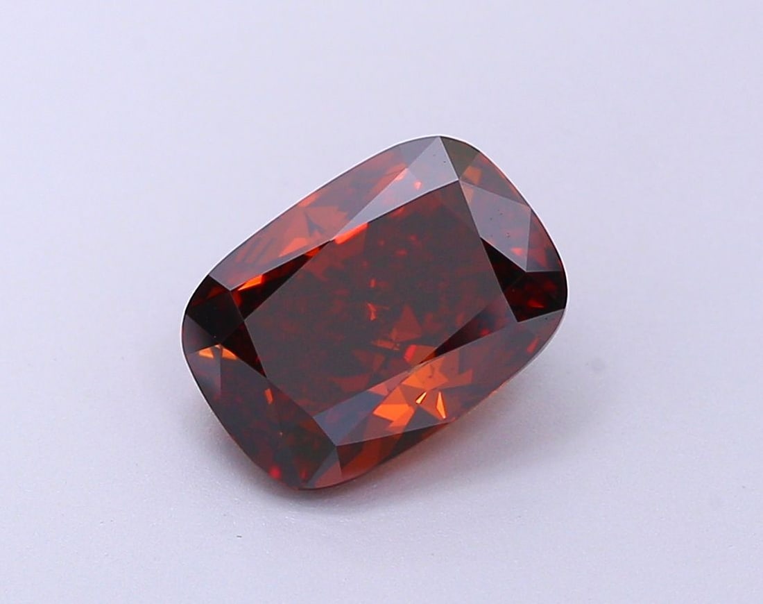 Loose Diamond - CUSHION MODIFIED 2.51ct Fancy Deep Orange VS1: Loose Diamond - CUSHION MODIFIED 2.51ct Fancy Deep Orange VS1 Source: This is a real non-mined Diamond that has been grown in a lab Shape: CUSHION MODIFIED Carats: 2.51 Color: Fancy Deep Orange Certif