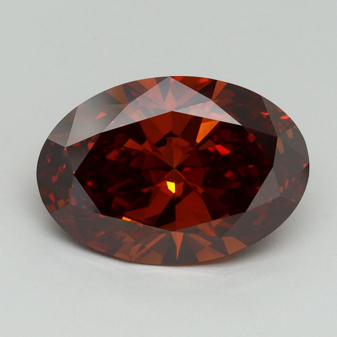 Loose Diamond - OVAL 5.02ct Fancy Deep Orange VVS2: Loose Diamond - OVAL 5.02ct Fancy Deep Orange VVS2 Source: This is a real non-mined Diamond that has been grown in a lab Shape: OVAL Carats: 5.02 Color: Fancy Deep Orange Certification: IGI Video: