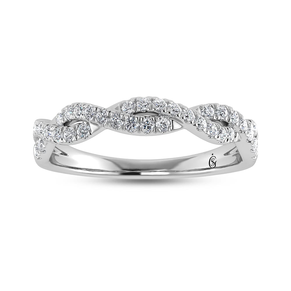 14K White Gold Diamond 1/4 Ct.Tw. Fashion Ring: 14K White Gold Diamond 1/4 Ct.Tw. Fashion Ring 14k White Gold Stone Color: G-h Stone Clarity: Si3 Each ring is presented in standard size 6.5. Complimentary resizing is available between sizes 510 (in