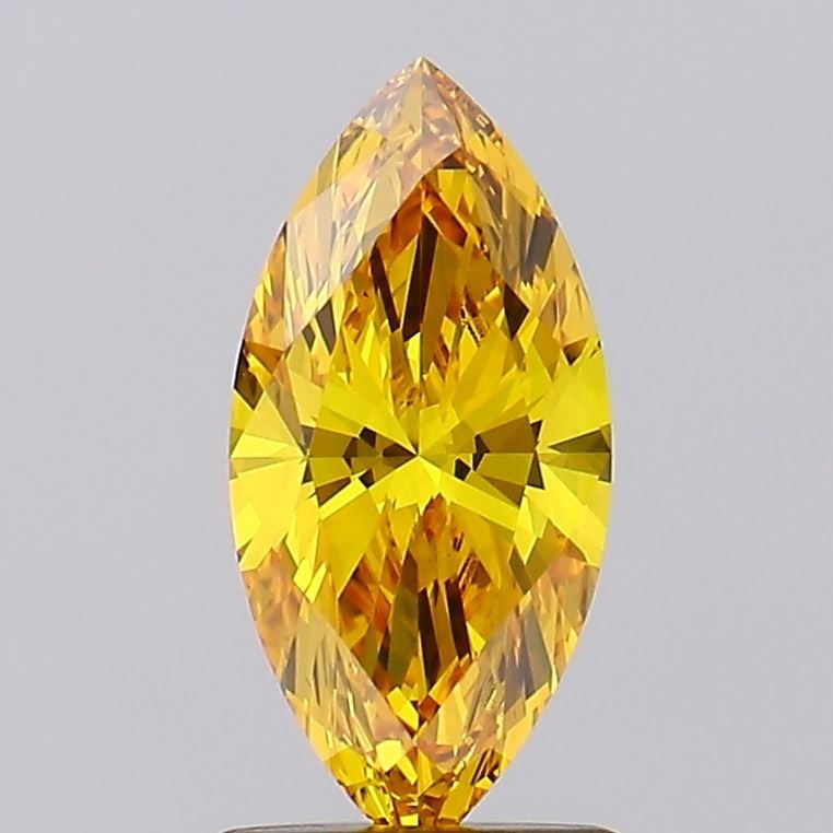 Loose Diamond - MARQUISE 1.21ct Fancy Vivid Yellow VVS2: Loose Diamond - MARQUISE 1.21ct Fancy Vivid Yellow VVS2 Source: This is a real non-mined Diamond that has been grown in a lab Shape: MARQUISE Carats: 1.21 Color: Fancy Vivid Yellow Certification: IGI