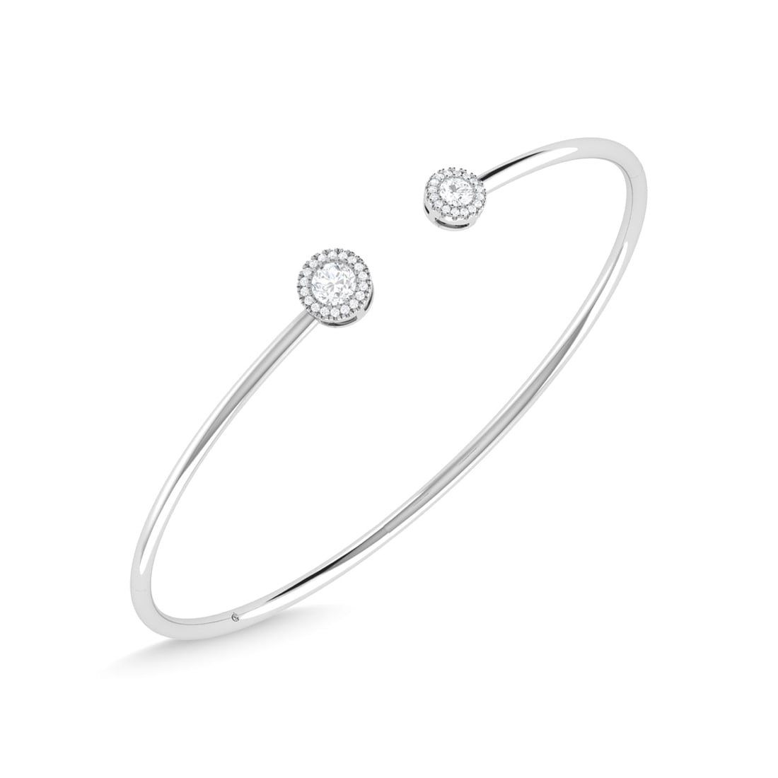 14K White Gold Diamond 1/2 Ct.Tw. Fashion Bangle: 14K White Gold Diamond 1/2 Ct.Tw. Fashion Bangle Stone Color: G-h Stone Clarity: I1 This item may take 2-5 weeks for shipping. The Diamond Depot Guarantee: All items in this auction are guaranteed to