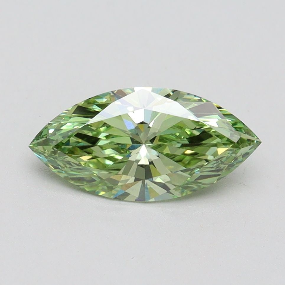 Loose Diamond - MARQUISE 1.0ct Fancy Vivid Green VS1: Loose Diamond - MARQUISE 1.0ct Fancy Vivid Green VS1 Source: This is a real non-mined Diamond that has been grown in a lab Shape: MARQUISE Carats: 1.0 Color: Fancy Vivid Green Certification: IGI Video