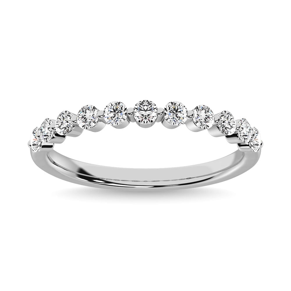 Diamond 1 Ct.Tw. Stackable Ring in 14K White Gold: Diamond 1 Ct.Tw. Stackable Ring in 14K White Gold 14k White Gold Stone Clarity: I1 Each ring is presented in standard size 6.5. Complimentary resizing is available between sizes 510 (in 1/4 increments