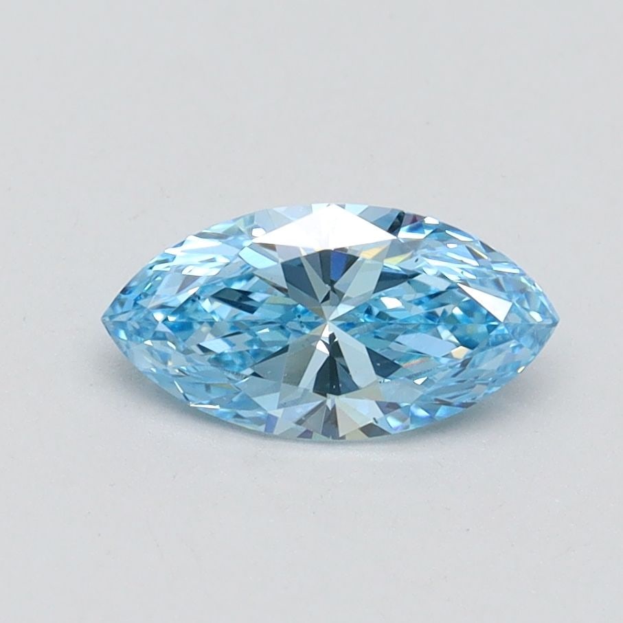 Loose Diamond - MARQUISE 0.72ct Fancy Vivid Blue VS2: Loose Diamond - MARQUISE 0.72ct Fancy Vivid Blue VS2 Source: This is a real non-mined Diamond that has been grown in a lab Shape: MARQUISE Carats: 0.72 Color: Fancy Vivid Blue Certification: IGI Video