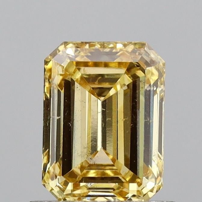 Loose Diamond - EMERALD 1.0ct Fancy Vivid Yellow SI1: Loose Diamond - EMERALD 1.0ct Fancy Vivid Yellow SI1 Source: This is a real non-mined Diamond that has been grown in a lab Shape: EMERALD Carats: 1.0 Color: Fancy Vivid Yellow Certification: NONE