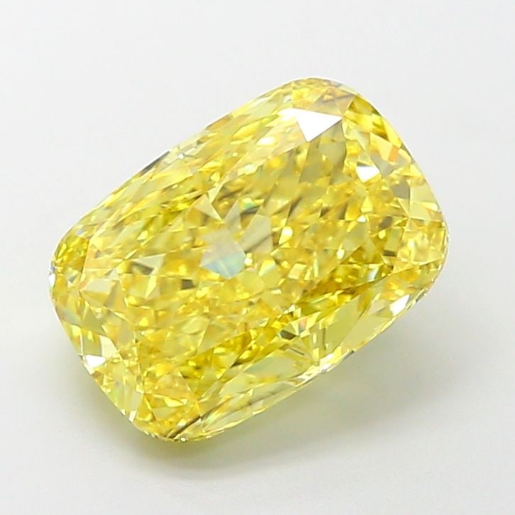 Loose Diamond - CUSHION MODIFIED 4.22ct Fancy Vivid Yellow VS2: Loose Diamond - CUSHION MODIFIED 4.22ct Fancy Vivid Yellow VS2 Source: This is a real non-mined Diamond that has been grown in a lab Shape: CUSHION MODIFIED Carats: 4.22 Color: Fancy Vivid Yellow Cert