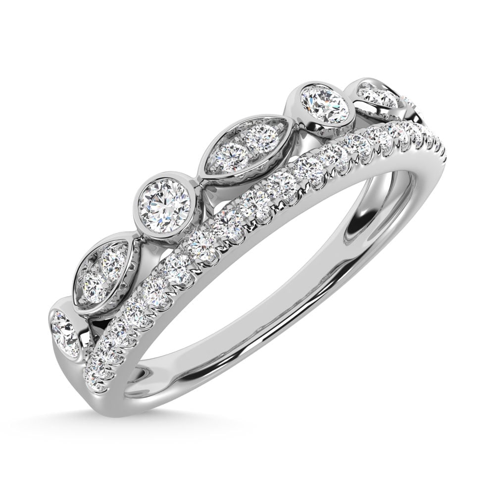 14K White Gold Diamond 1/3 Ct.Tw. Stackable Ring - 3