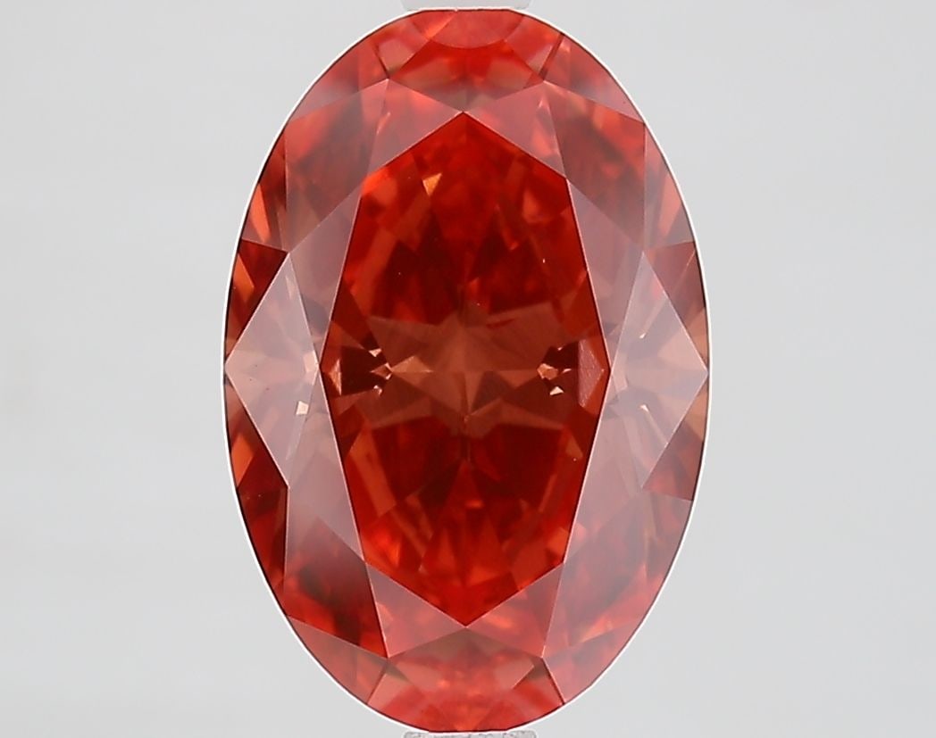 Loose Diamond - OVAL 3.14ct Fancy Vivid Brownish Pink VS2: Loose Diamond - OVAL 3.14ct Fancy Vivid Brownish Pink VS2 Source: This is a real non-mined Diamond that has been grown in a lab Shape: OVAL Carats: 3.14 Color: Fancy Vivid Brownish Pink