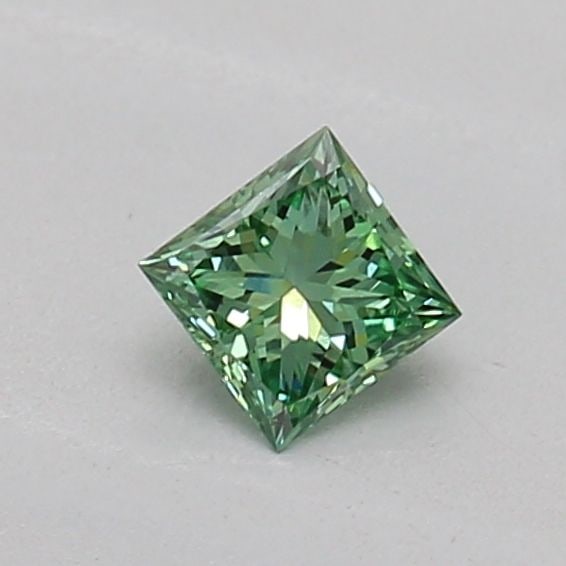 Loose Diamond - PRINCESS 0.16ct Fancy Vivid Green VS1: Loose Diamond - PRINCESS 0.16ct Fancy Vivid Green VS1 Source: This is a real non-mined Diamond that has been grown in a lab Shape: PRINCESS Carats: 0.16 Color: Fancy Vivid Green Certification: IGI