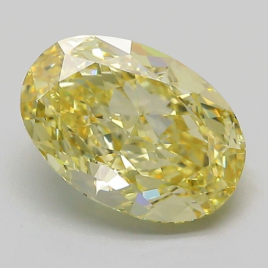 Loose Diamond - OVAL 3.11ct Fancy Intense Yellow VS1: Loose Diamond - OVAL 3.11ct Fancy Intense Yellow VS1 Source: This is a real non-mined Diamond that has been grown in a lab Shape: OVAL Carats: 3.11 Color: Fancy Intense Yellow Certification: IGI