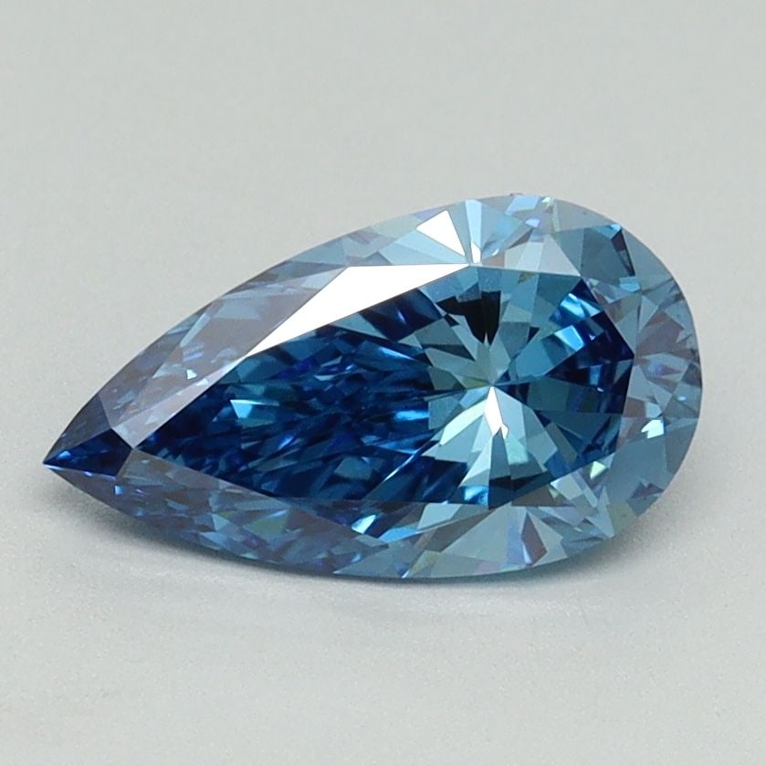 Loose Diamond - PEAR 1.05ct Fancy Vivid Blue VS1: Loose Diamond - PEAR 1.05ct Fancy Vivid Blue VS1 Source: This is a real non-mined Diamond that has been grown in a lab Shape: PEAR Carats: 1.05 Color: Fancy Vivid Blue Certification: IGI Video: