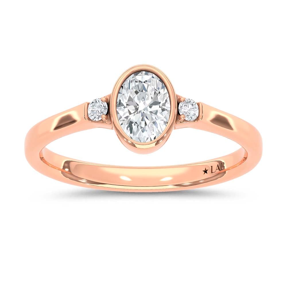 10K Rose Gold Lab Grown Diamond 1/2 Ct.Tw. Promise Ring: 10K Rose Gold Lab Grown Diamond 1/2 Ct.Tw. Promise Ring Celebrate love, commitment, and meaningful moments with this elegant lab-grown diamond promise ring, crafted in radiant 10K Rose gold. Featuring