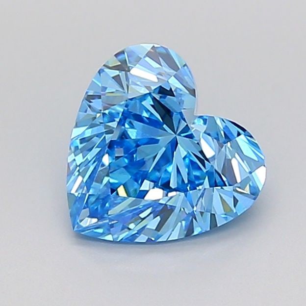 Loose Diamond - HEART 1.51ct Fancy Vivid Blue VVS2: Loose Diamond - HEART 1.51ct Fancy Vivid Blue VVS2 Source: This is a real non-mined Diamond that has been grown in a lab Shape: HEART Carats: 1.51 Color: Fancy Vivid Blue Certification: IGI Video: