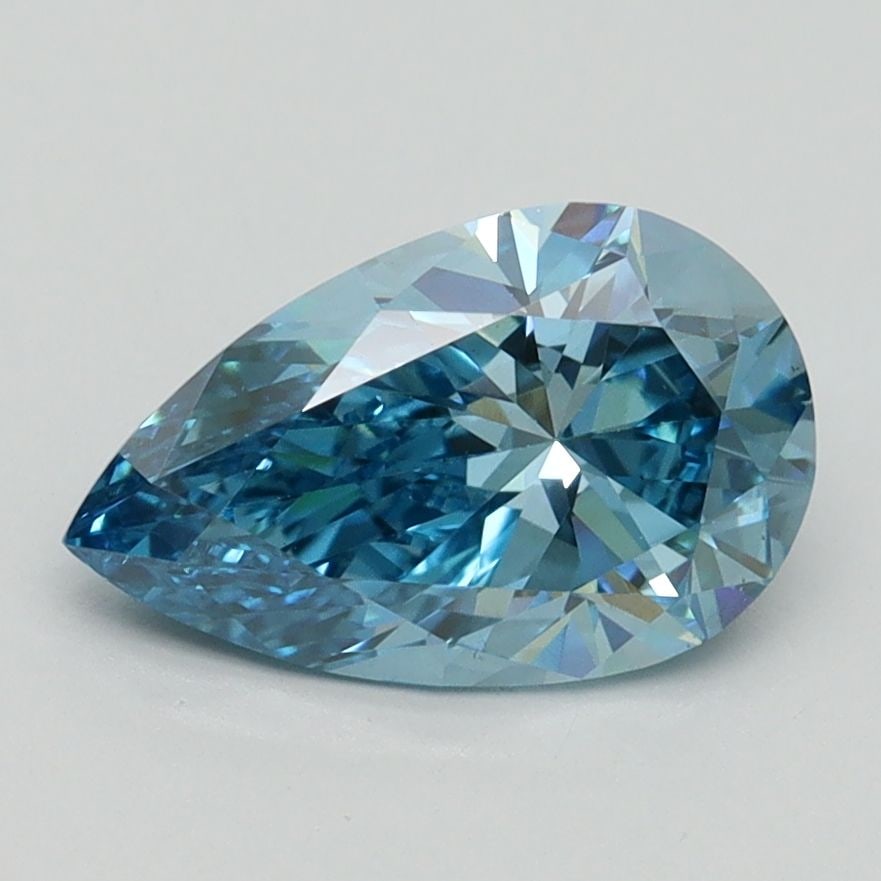 Loose Diamond - PEAR 1.52ct Fancy Vivid Blue VS1: Loose Diamond - PEAR 1.52ct Fancy Vivid Blue VS1 Source: This is a real non-mined Diamond that has been grown in a lab Shape: PEAR Carats: 1.52 Color: Fancy Vivid Blue Certification: IGI Video: