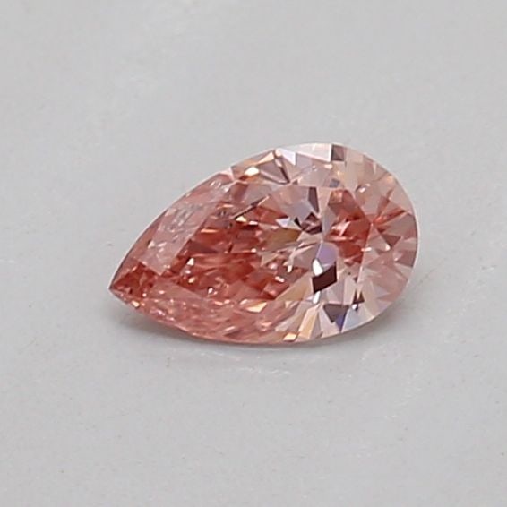 Loose Diamond - PEAR 0.13ct Fancy Vivid Brownish Pink SI1 (1 of 1)